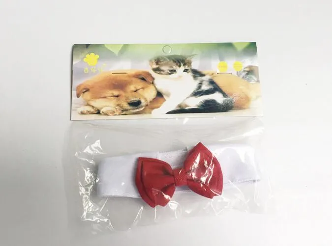 Nuovo piccolo papillon regolabile cani cravatta carino collare stile britannico in cotone animali domestici cani di piccola taglia cravatta gatti G474