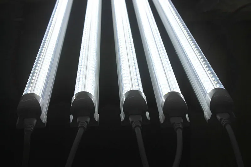 V-sagomato 4ft 5ft 6ft 8ft Lampadine LED Lampadine T8 Tubi a LED integrati Doppi lati SMD2835 Luci del negozio LED il magazzino Garage Workshop Barn