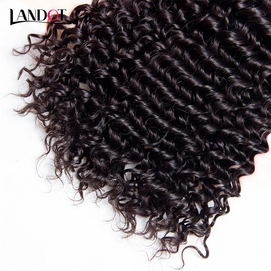 Brasilianska Deep Curly Virgin Hair Weave Bundlar Obehandlade Peruanska Malaysiska Indiska Kambodjanska Mongoliska Kinky Curly Human Hair Extensions