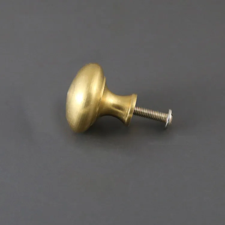 Antique solid simple drawer knob furniture hardware wardrobe shoe door single hole handle round cone pull