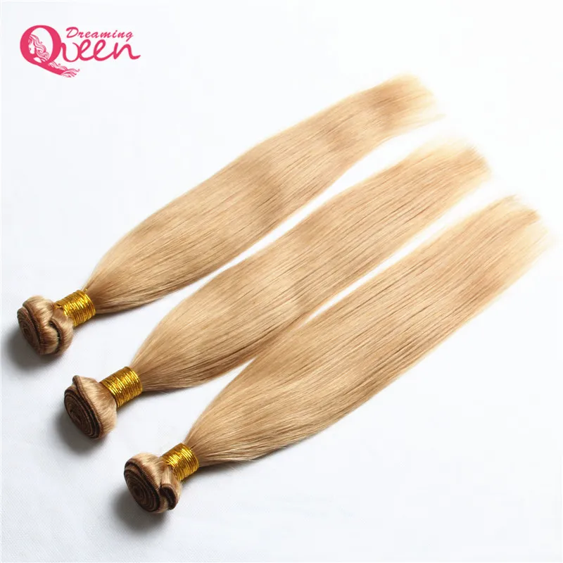 #27 Honey Blonde Color Ombre Brazilian Straight Hair Bundles Ombre Virgin Human Hair Weaves Ombre Human Hair Extension