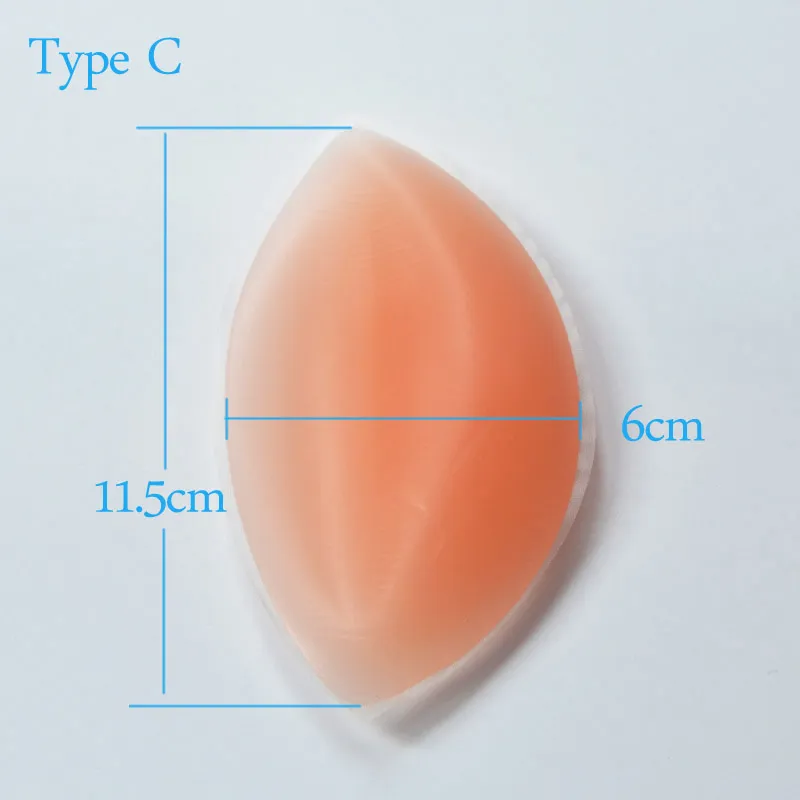 실리콘 유방 증강 치킨 필레 브래지어 패드, 스타일 A B C 무료 배송
