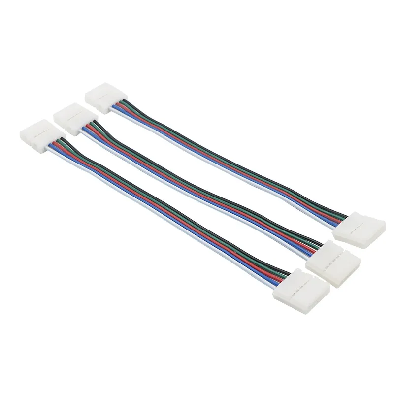 Conector de 5 pines para tira de LED, Cable RGBW de soldadura libre, Cable 5P, es para tira de funcionamiento de 12V, extensión RGBW