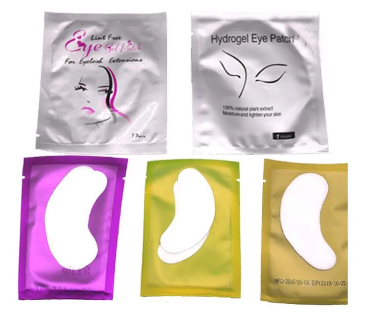 Gold Eye Mask Hot Selling Hydro Gel Lint Free Eyelash Newest Extension Eyelash Patches Fashionable Under Eye Pads