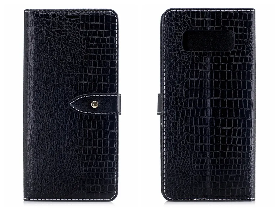 Housse à rabat pour Samsung Galaxy Note 8 étui en cuir de luxe en cuir d'alligator peau de Crocodile pour Samsung Note 8 Note8 étui