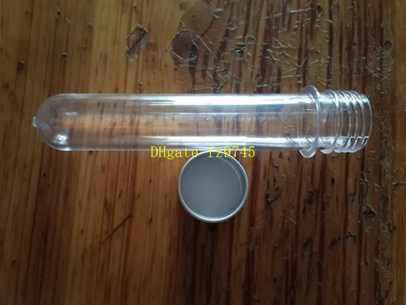 10st / Fri frakt 40ml Transparent Mask Bad Salt Test Pet Tube With Aluminium Cap 40cc Clear Plastic Cosmetic Tube