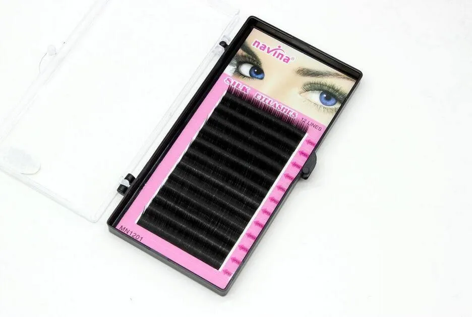 NAVINA 102 Strips Individual False Eyelash C-Curl 0.12mm thickness 3D W Fake Eyelashes Extension Strips