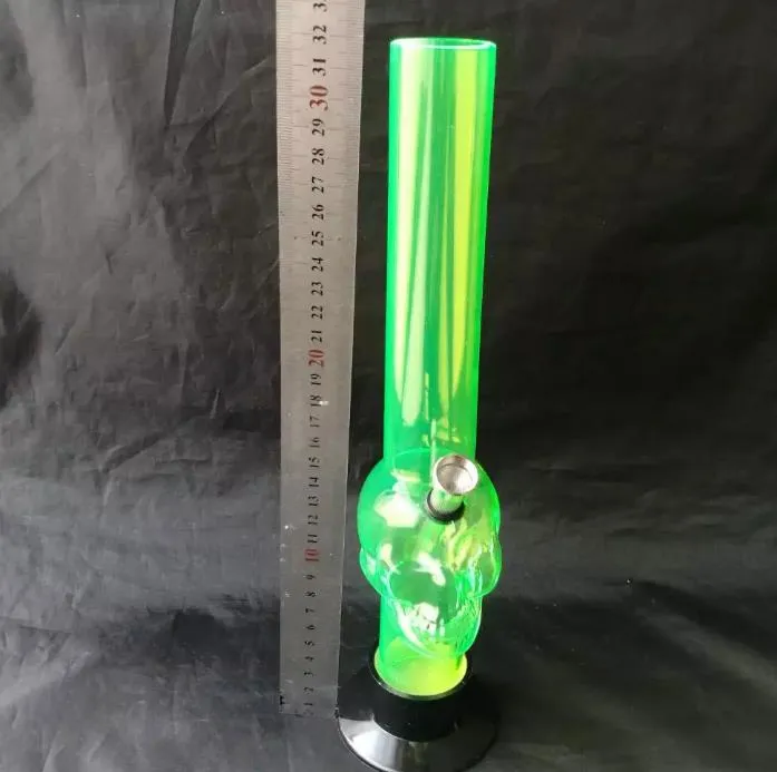 32cm Yüksek Karışım Renkli Akrilik Bong Nargile Sigara Metal Boru Cam Bong Bubblers Tocabbo Su Borusu, Renk Rastgele Teslimat