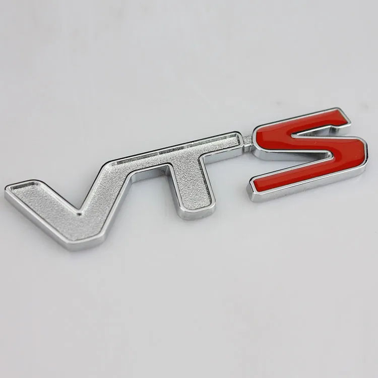 VTS Emblema Do Emblema Do Carro 3D Etiqueta Do Logotipo Para Citroen C2 C3 Quatre Saxo Xsara Elysee Quatre Triângulo Jimny 1.6 16 v VTR Cor Prata Vermelho