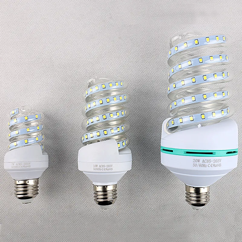 Schraubenform LED-Maisbirnenlampenlicht 5/7/9W/12W/16W/20W/24W 1400lm SMD2835 40led AC85-265V E27 CE ROHS Schraube