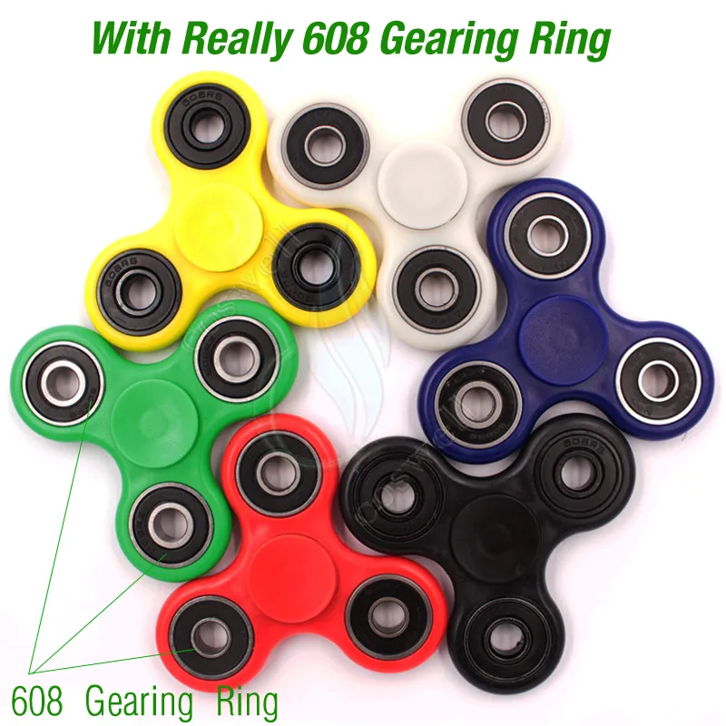 LED Light Fidget Spinner Toy EDC Spinners à la main avec interrupteur Triangle Plastic Finger Tip Decompression Nouveauté Rollover Peluche Toys DHL