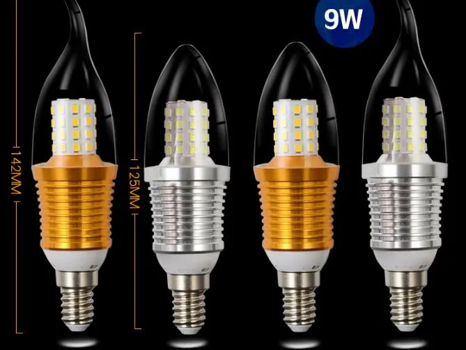 Wit E12 E27 E14 Vlam Hoge Power LED Kroonluchter Kaarslicht Filament Bulb Lamp LED-licht