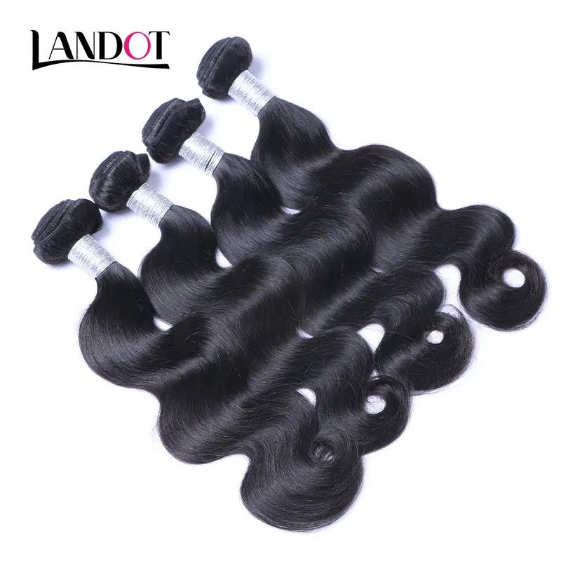 Peruano indiano Malásio Camboja Brasileiro Virgem Humano Weave Bundles Onda Corporal Natural Remy Remy Human Human Extensions 3/4/