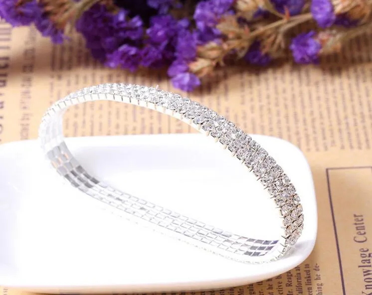 3 fili scintillanti di strass cristallino stenstone gallina della caviglia sexy accessori da sposa anklet le donne a piedi nudi donne