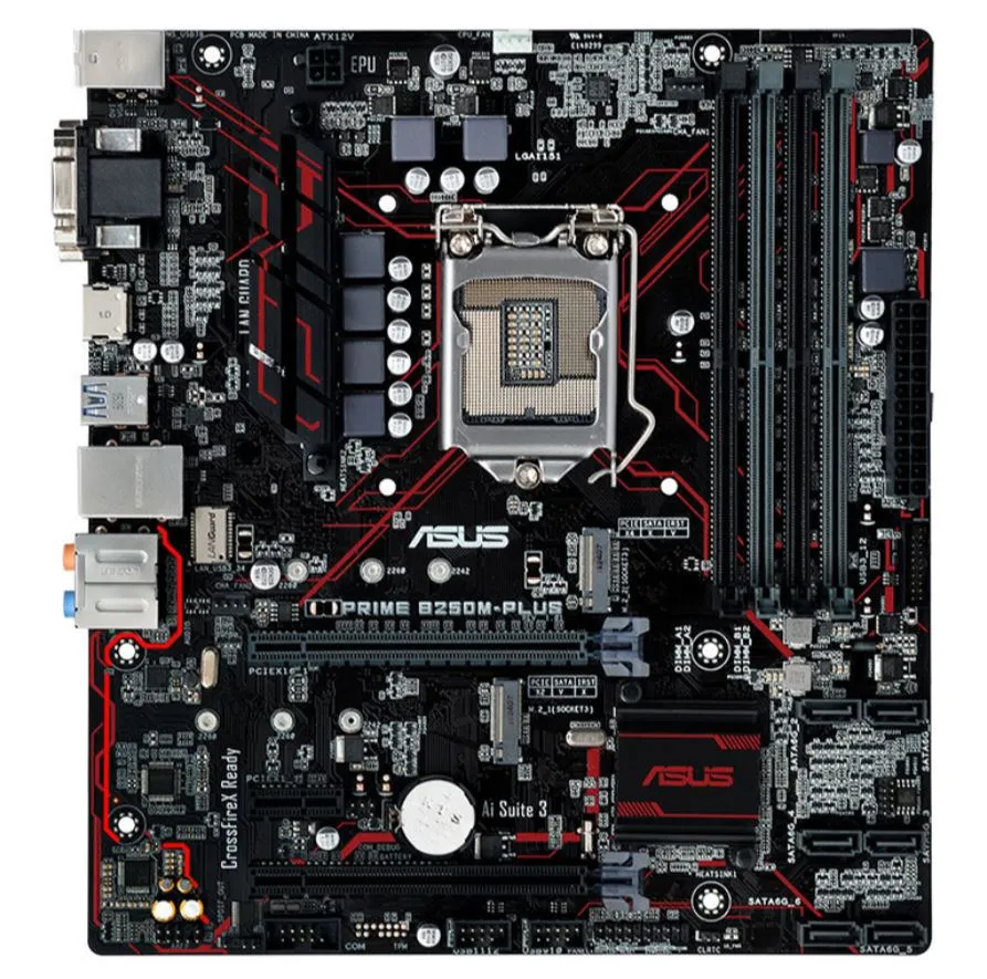 Scheda madre desktop B250 LGA1151 per ASUS PRIME B250M-PLUS DDR4 HDMI DVI VGA M.2 USB 3.1 mATX M.2 Supporto scheda madre G4560 i5-6100 7500 7700