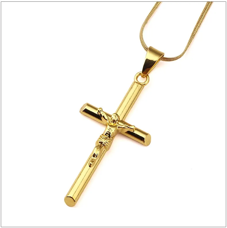 New Fashion Short Gold Plated Cross Pendant Short Black Chokers Contracted Necklaces Hip Hop Jewelry For Men/Women Gifts
