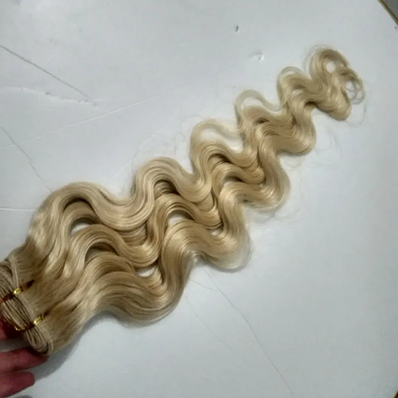 # 613 Bleach blonde Braziliaanse Body Wave, Onverwerkte Virgin Braziliaanse Haar Weeft No Shedding, Tangle Free, Queen Weave Beauty