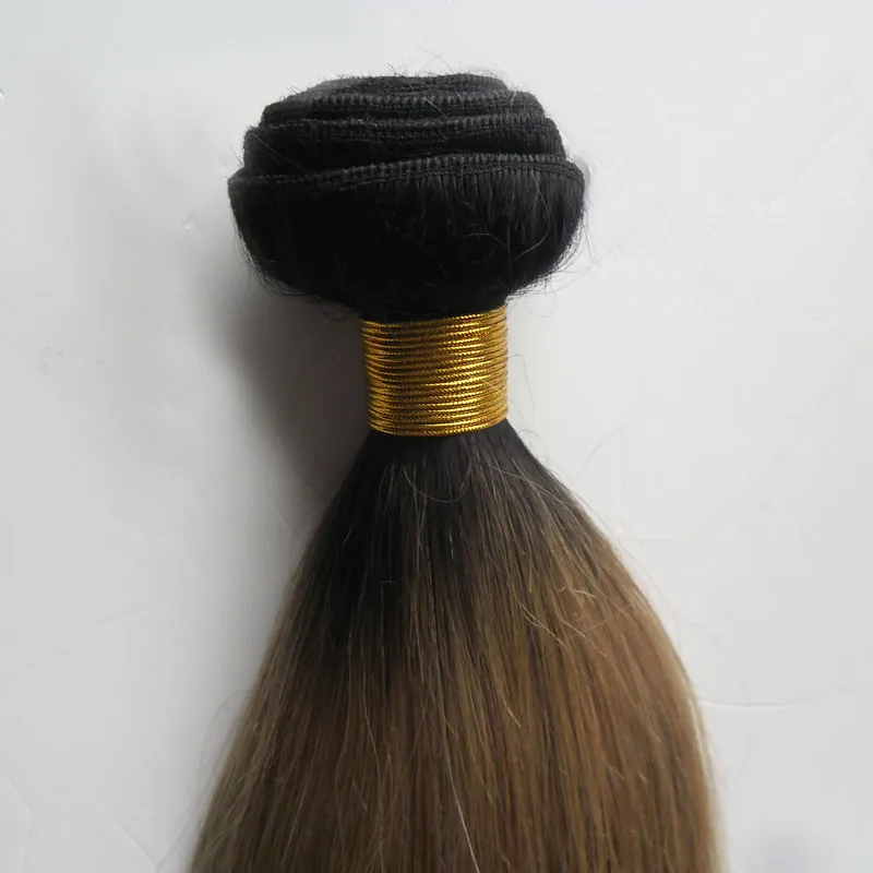 Fasci di capelli brasiliani vergini T1b / grigio Tessuto di capelli grigi lisci 1 pz Fasci di ombre di capelli umani di Remy Tessuto 100g