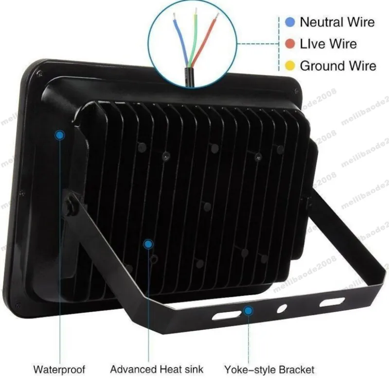 2017 NOVA Alta Potência 200 W luz de Inundação Levou 90lm / Watts Ao Ar Livre iluminação À Prova D 'Água LEVOU Holofote CE ROHS 3 Anos de Garantia MYY