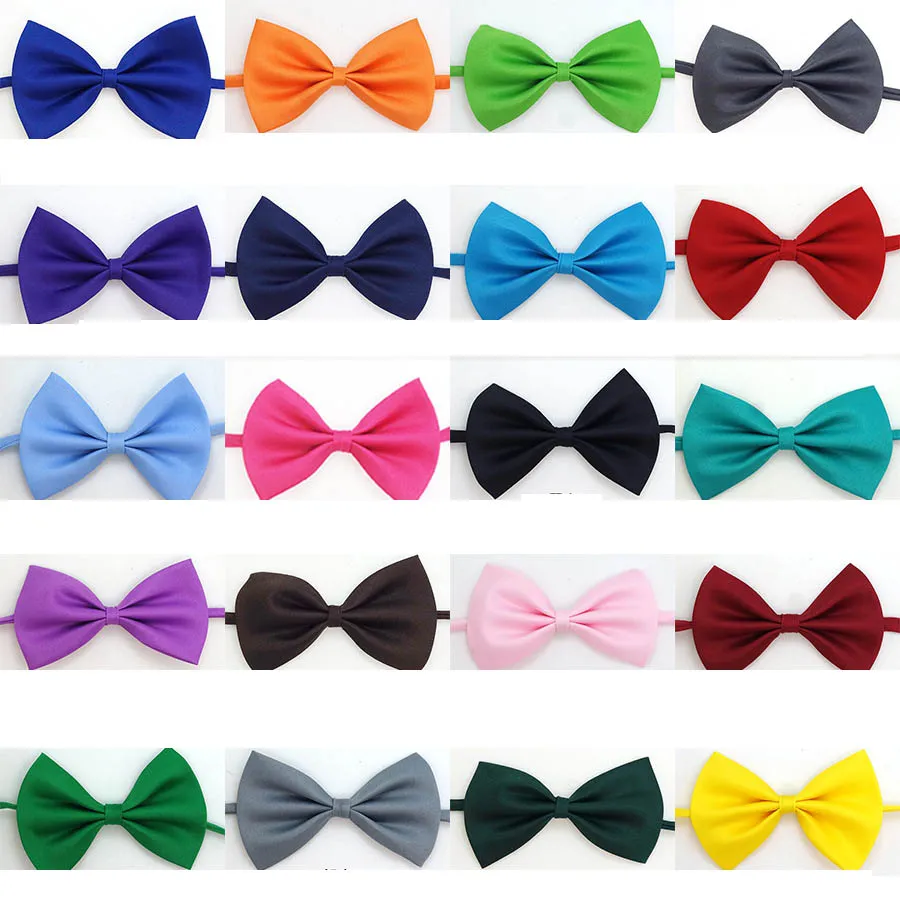 Adjustable Pet Dog Bow Tie Neck Accessory Necklace Collar Puppy Bright Color Pet Bow Mix Color HH7-302