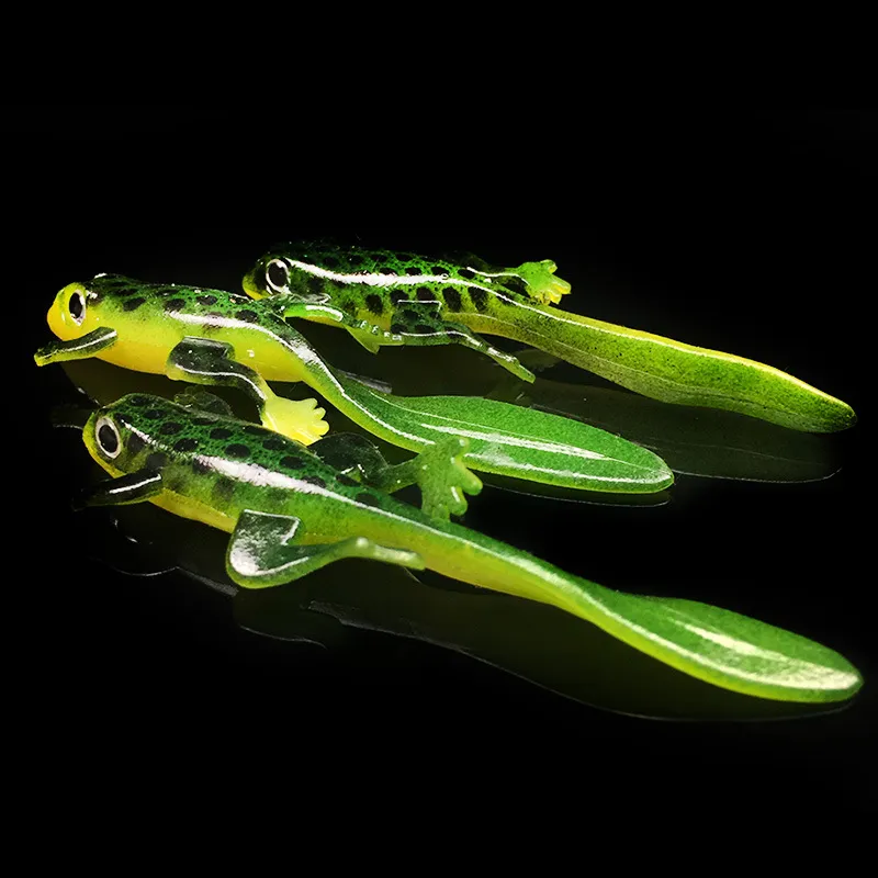 75 cm 3 g Elliot Frog Esche morbide Esche Attrezzi da pesca in silicone 20 Pezzi / lotto SH89082477