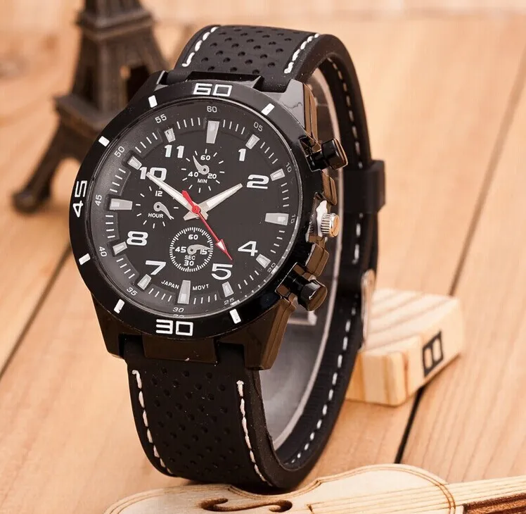 Cool Touring Men Horloges Quartz Sport Horloges Man Siliconen Horloge Strap Watchband Military Clock Heren Kerstcadeaus