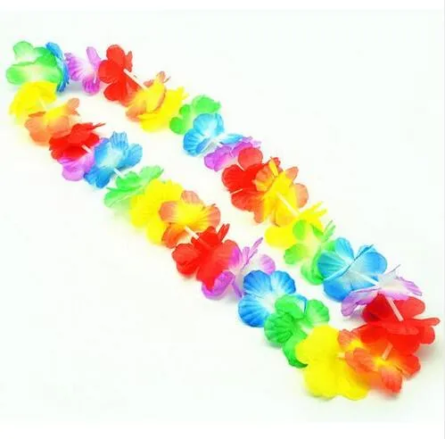 100pcs / lot Leis fleur guirlandes hawaïenne / partie tropicale poule nuit collier fantaisie