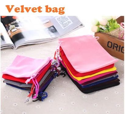 velvet jewelry pouch gift present package mix color fit for necklace bracelet earring
