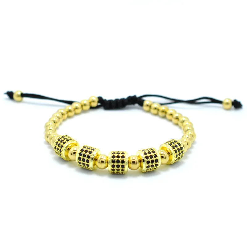 Anil Arjandas Homens Pulseira Micro Pave Preto Cubic Zironia Rolhas Beads Macrame Briading Pulseiras Para O Aço Inoxidável Masculino Jóias