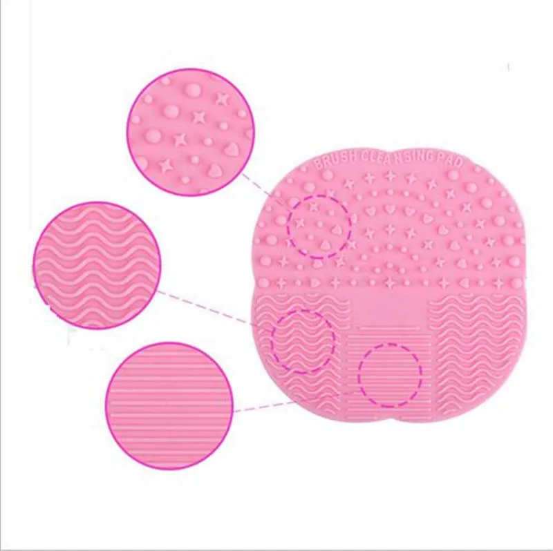 Groothandel Siliconen Make-up Borstel Cosmetische Borstel Cleaner Cleaning Scrubber Board Mat Was Tools Pad Hand Tool