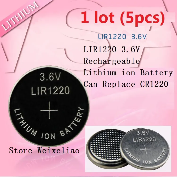 1 LIR1220 3.6V Lithium Li Ion Rechargeable Button Cell Battery 1220 3.6