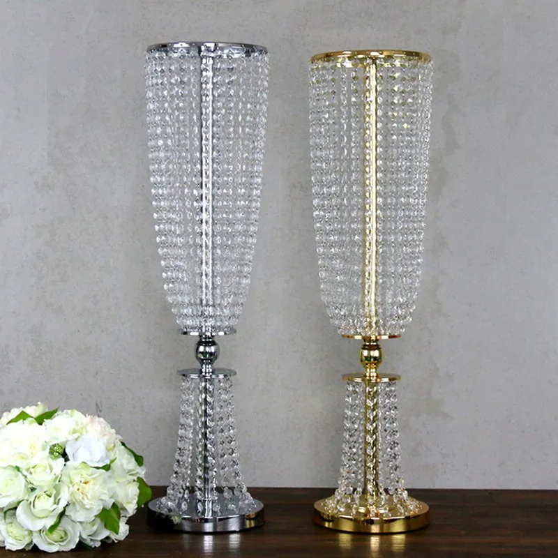 no flowers including80cm High Wedding Center Piece Decoration Crystal Flower Stand Banquet Favor