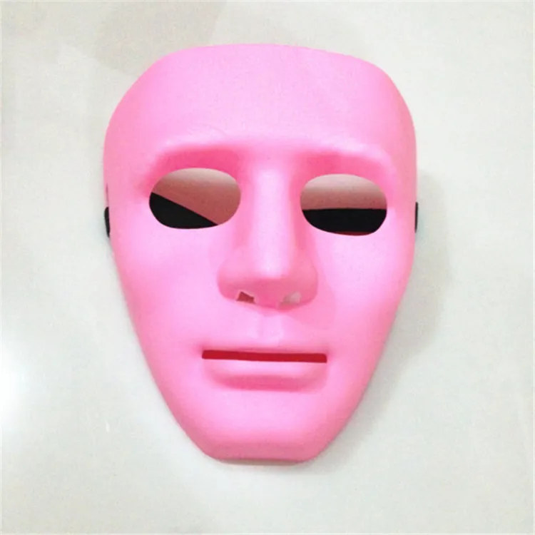 Hot 8 kleuren hiphop straat dans masker volwassen heren volledige gezicht party masker kostuum masquerade bal plastic effen dikke maskers IB379