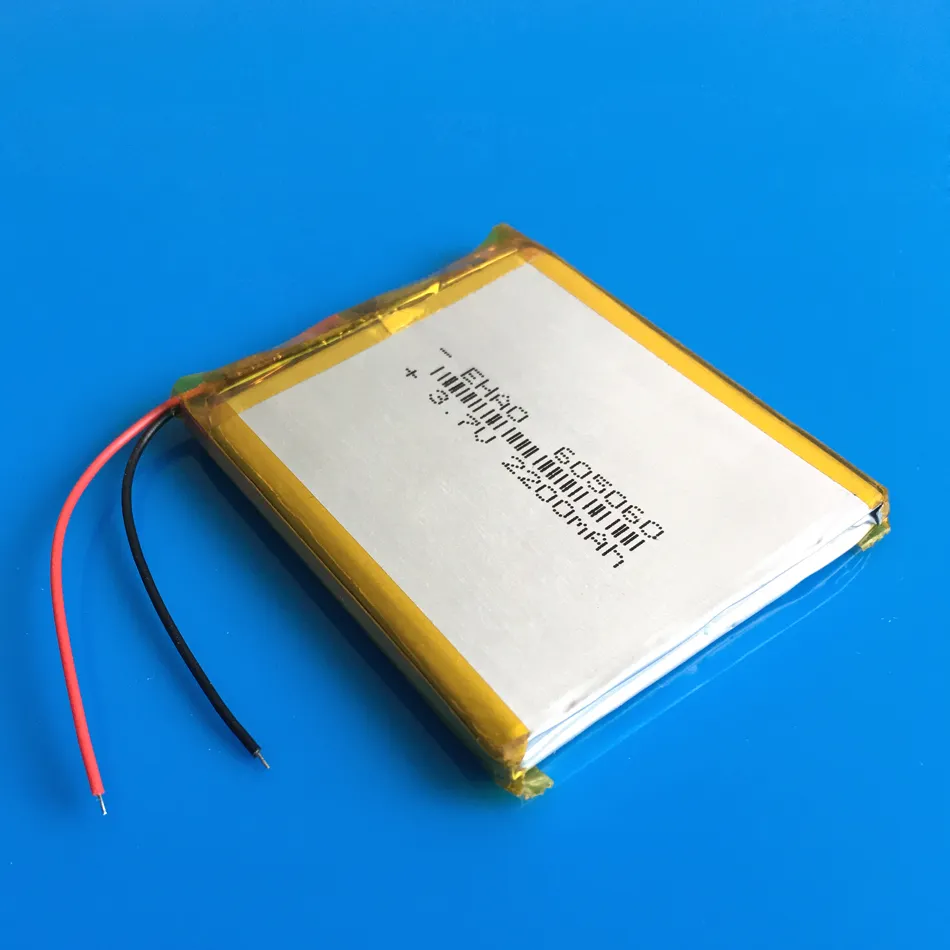 Модель 605060 3.7 V 2200mAh литий-полимерная литиевая аккумуляторная батарея большой емкости для DVD PAD GPS Power bank Camera e-books Recorder