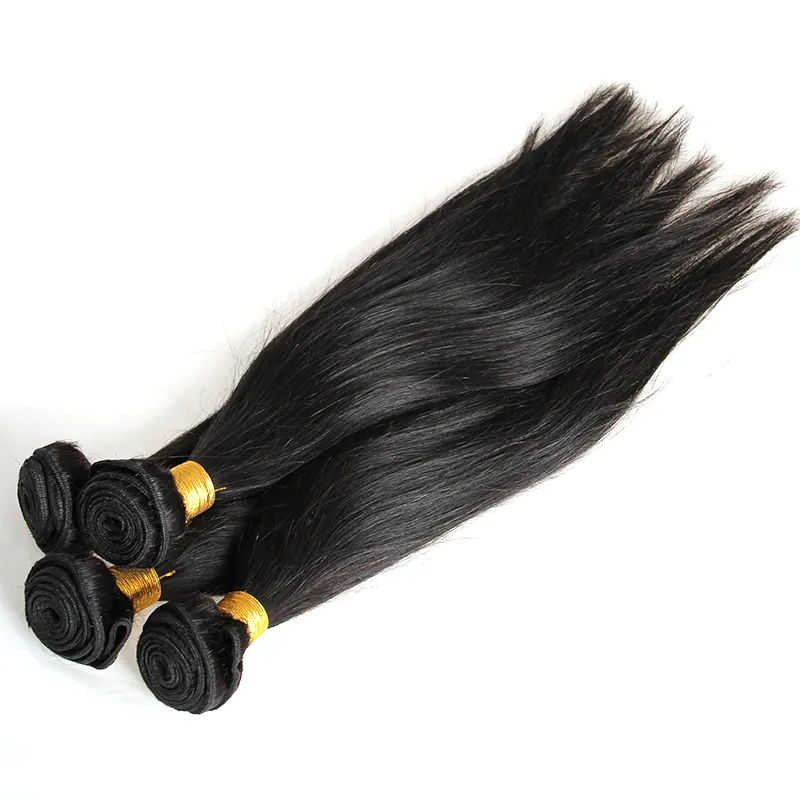 Cynosure Hair 4 번들 스트레이트 100 % Human Hair Weave Bundles 미처리 모발 Weft 400g