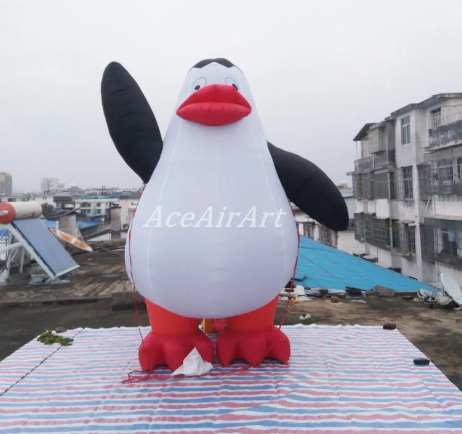3m h ou tamanho de balão gigante de tamanho personalizado Modelo de pinguim inflável de pinguim de madagascar para publicidade