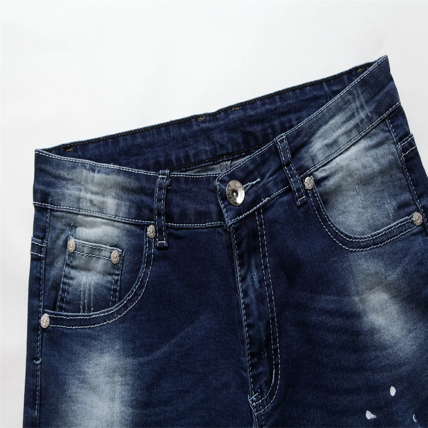 hot trendy cut hole ragged beggar pants mens ripped skinny jeans famous designer slim casual denim jeans