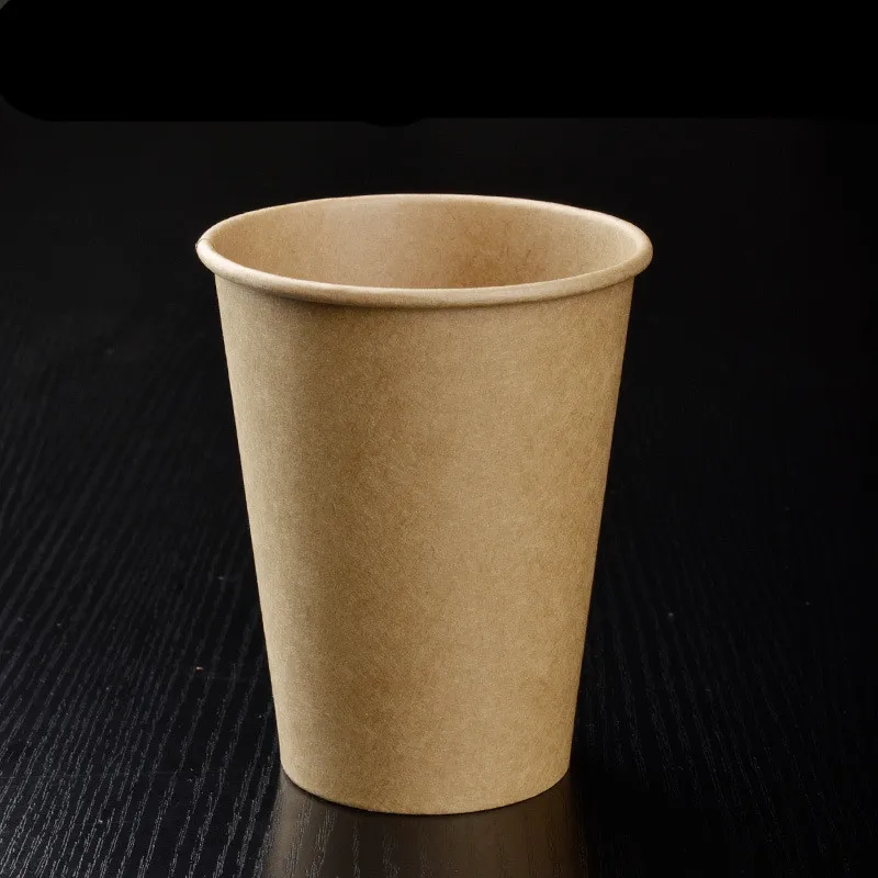 100 sztuk Jednorazowy 12-OZ Gorące napoje Kubki z czarnymi pokrywkami Profint Perfect for Cafes Eco Friendly Insulated Paper Cup Darmowa Wysyłka 7