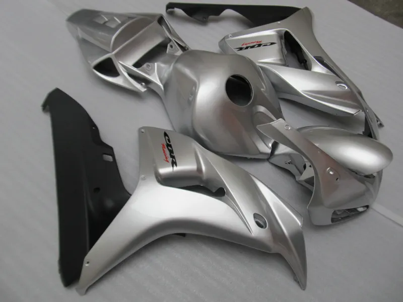 100% fit for HONDA fairings CBR1000RR 06 07 silver black injection mold fairing kit CBR1000RR 2006 2007 OT34