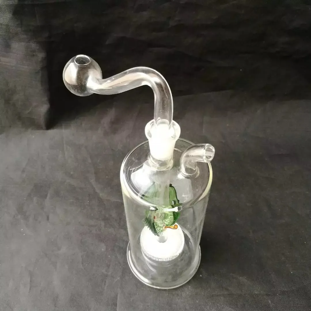 Narguilé à noyau de sable en forme de fleur, Pipe à eau en verre Pipes à fumer Percolateur Bongs en verre Brûleur à mazout Conduites d'eau Plates-formes pétrolières Fumer avec compte-gouttes