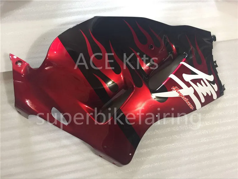 Mold wtryskowy Nowy Hot Suzuki GSXR1300 Hayabusa 97 - 07 1997 1998 2005 2006 2007 Black Red Flame XV