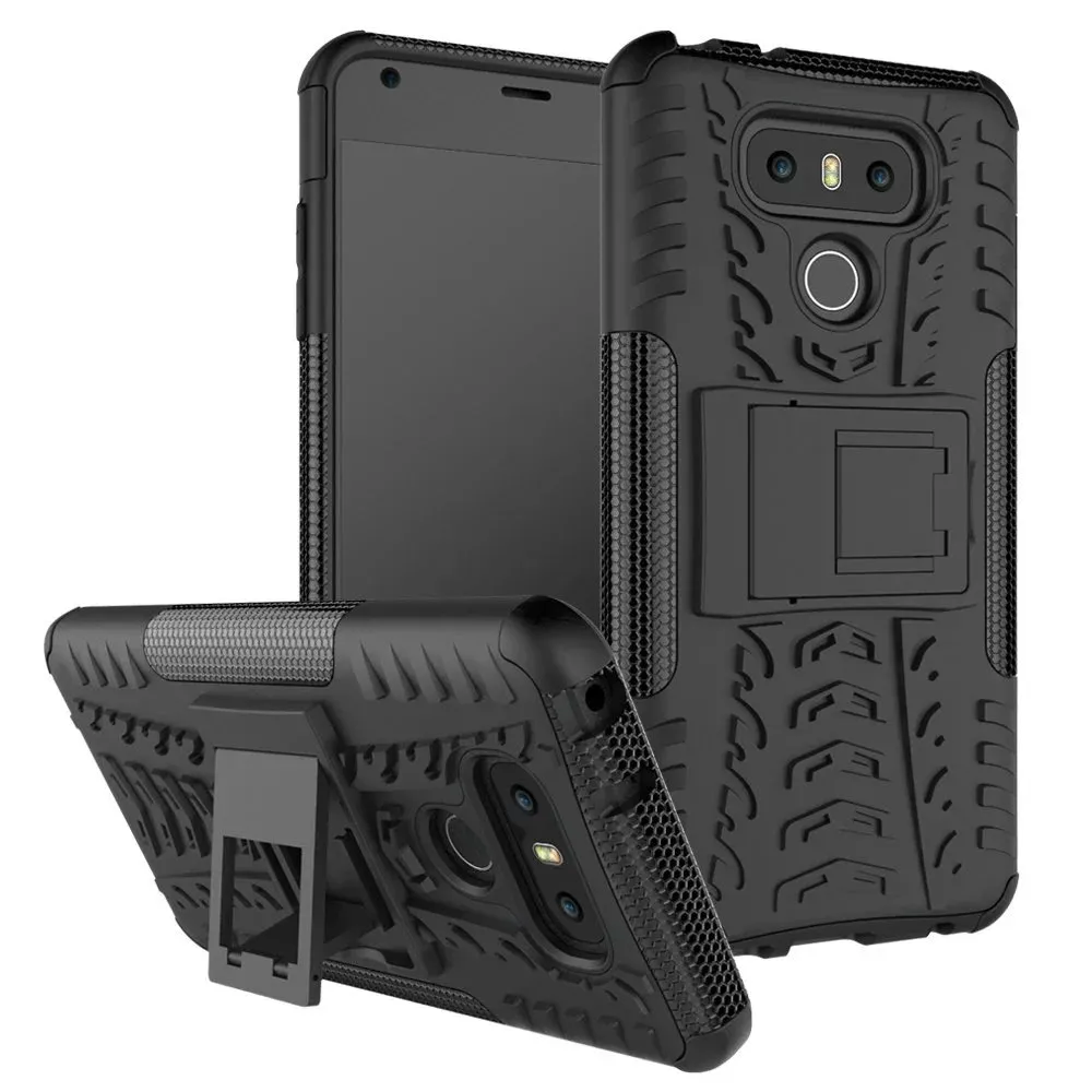 Dazzle Heavy Duty Torba Dual Layer Press Armor Kickstand Case Cover dla LG K31 K41S K51 Stylo 6 60 sztuk / partia