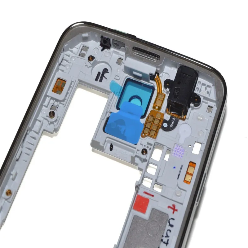 Alloggiamento posteriore posteriore con cornice centrale OEM con parti di ricambio Samsung Galaxy S5 G900 G900A G900T G900P G900V G900F DHL gratuito