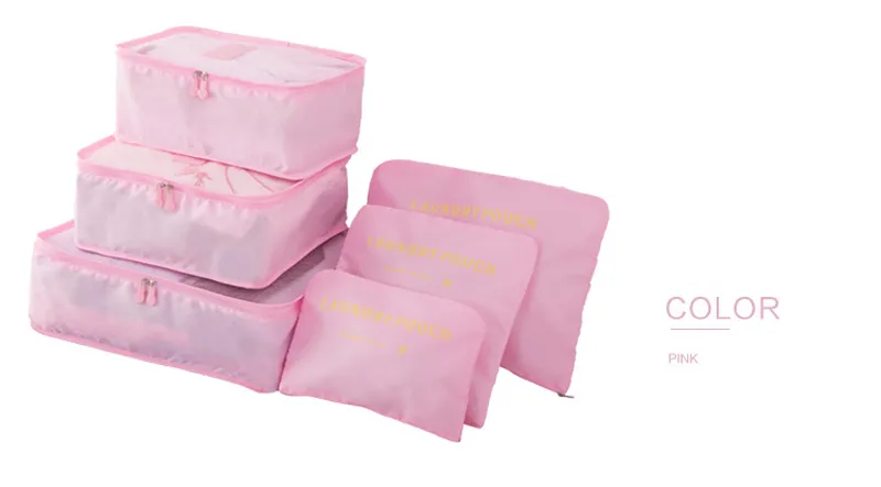 Mode NieuwsteDubble Rits Waterdichte Reistassen Mannen Vrouwen Nylon Bagage Verpakking Cube Tas Ondergoed Bra Opbergtas Organizer Set