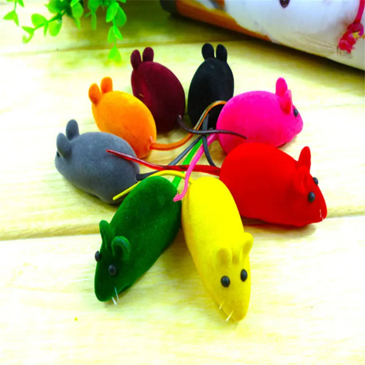 New Little Gummi Mouse Toy Buller Sound Squeak Rat Talking Toys Playing Gift for Kitten Cat Play 6 * 3 * 2,5cm IB281