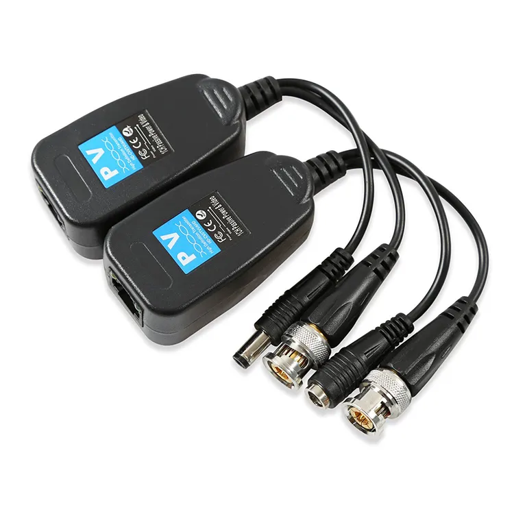 HD-CVI / TVI / AHD Passiver Video-Balun mit Stromanschluss und RJ45-CAT5-Datenübertrager