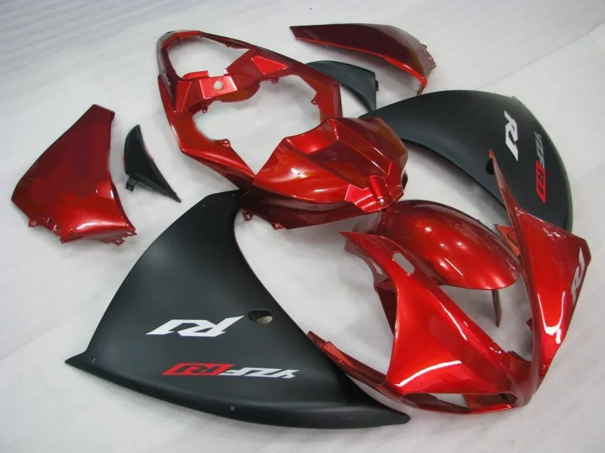 Injection mold free customize fairing kit for Yamaha YZF R1 09 10 11-14 wine red black fairings set YZF R1 2009-2014 OY13