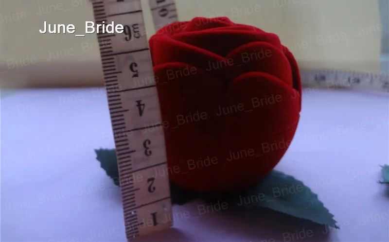Real Po Cute Red Rose Favor Box Wedding Bomboniere Bridal Candy or Ring Favor Holder Boxes Shower Party Wedding Supplies 100 Pi2338381830