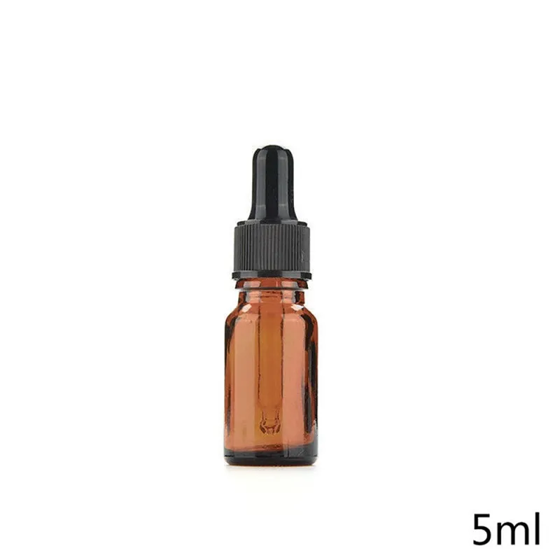 Bursztynowe szklane odczynnik z odczynnikami z odczynnikami pipetowymi kroplami oczu Aromaterapia 5ml-100ml olejki eteryczne butelki perfumy hurtownie darmowy DHL