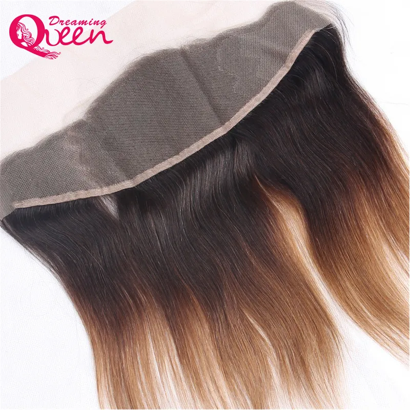 T1B t Lace Frontal Closure Brazilian Virgin Human Hair 13X4 Ear to Ear Closure With Baby Hair Preplucked Ombre Closure S9851885